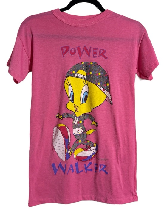 Vintage Tops - Vintage 90s Pink Tweety Bird Shirt Looney Tunes Single Stitch Rare